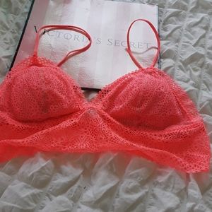 Victoria's Secret coral bralette, size M